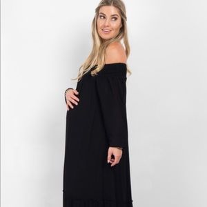 Pinkblush Off Shoulder Bohemian Maternity Dress